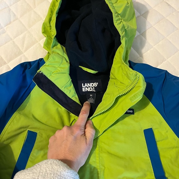 Boys Lands End Ski Jacket Size 8 - Picture 2 of 5